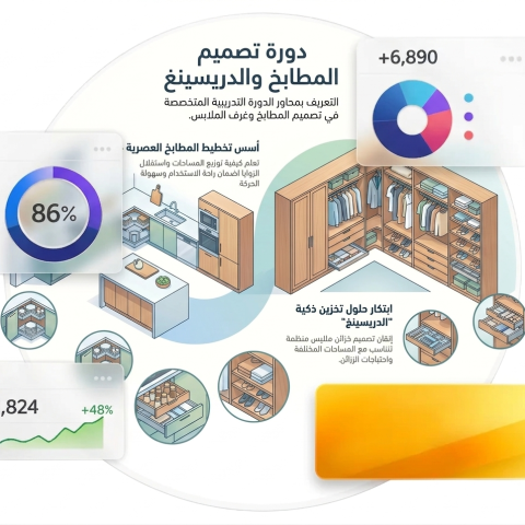 احتراف تصميم المطابخ والدريسينغ بـ SketchUp: من الصفر إلى مشروع جاهز للبيع