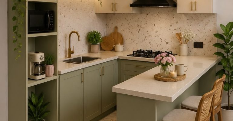تصميم مطبخ صغير بأفكار ذكية لاستغلال المساحات
