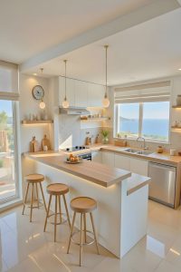 تصميم المطابخ المفتوحة: المميزات والعيوب
