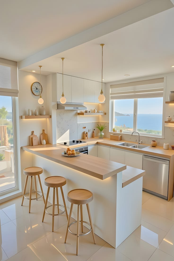 تصميم المطابخ المفتوحة: المميزات والعيوب